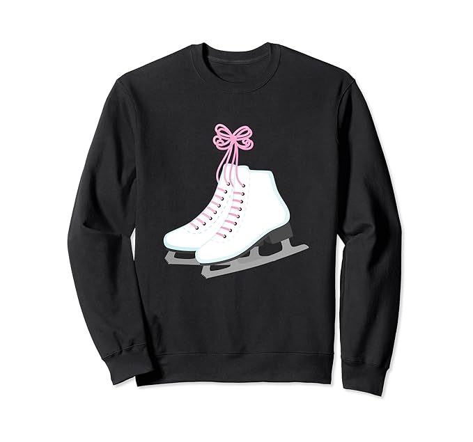 Ice Skates Sweatshirt for Women Skating Fan Lover Mom Gift